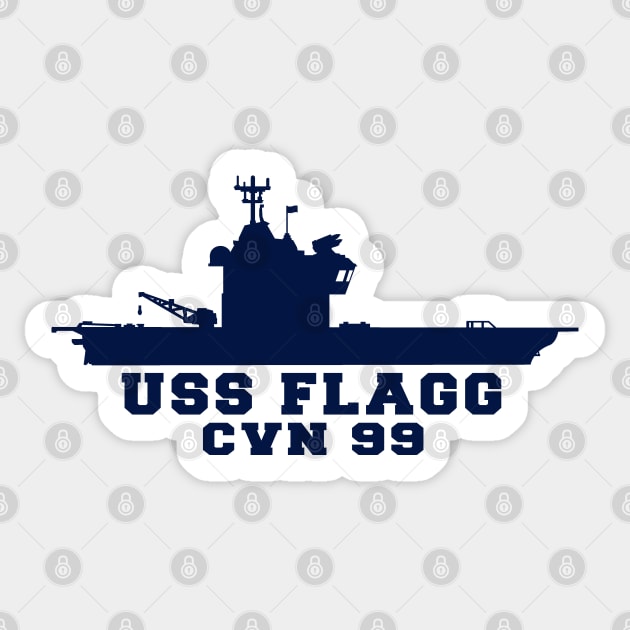 USS Flagg Sticker by Illustratorator